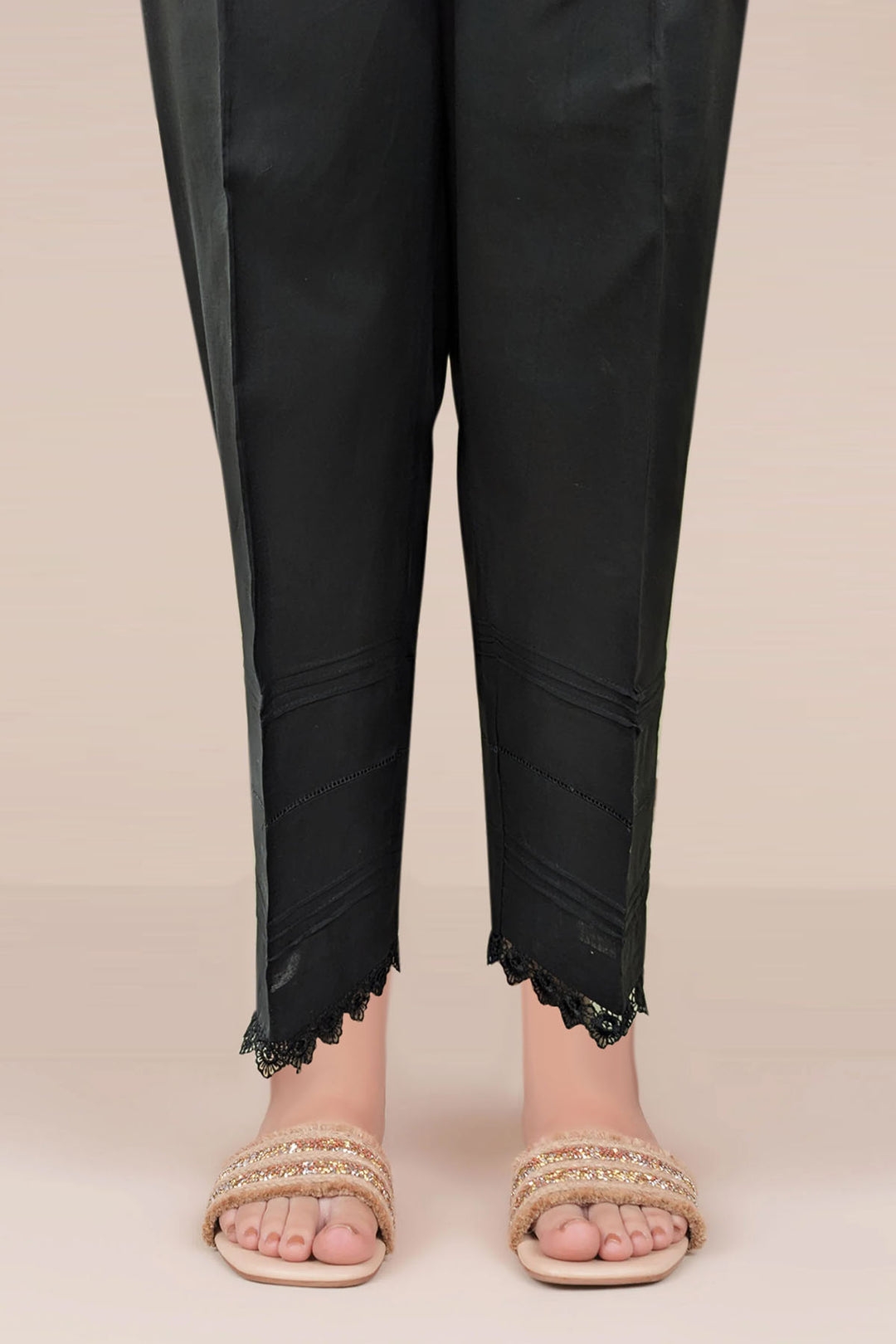3825-BLACK DYED COTTON STITCHED