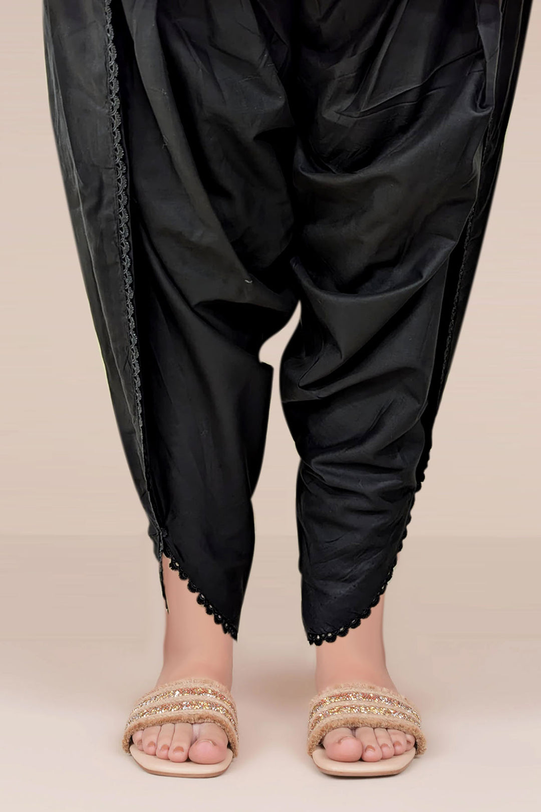 3972-BLACK DYED COTTON STITCHED