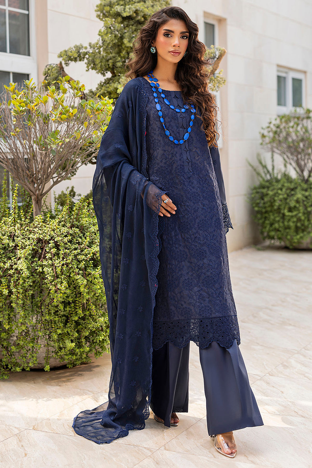 5585-INARA EMBROIDERED LAWN UNSTITCHED