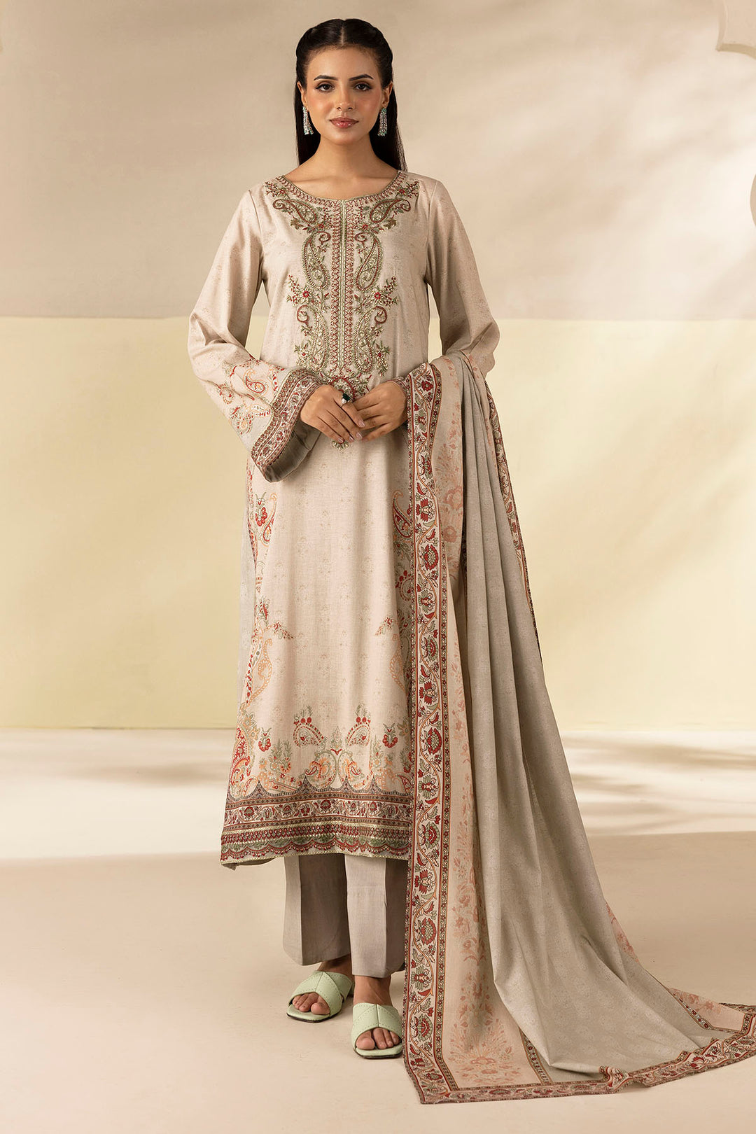 5698-ZABEL DIGITAL PRINTED LINEN UNSTITCHED