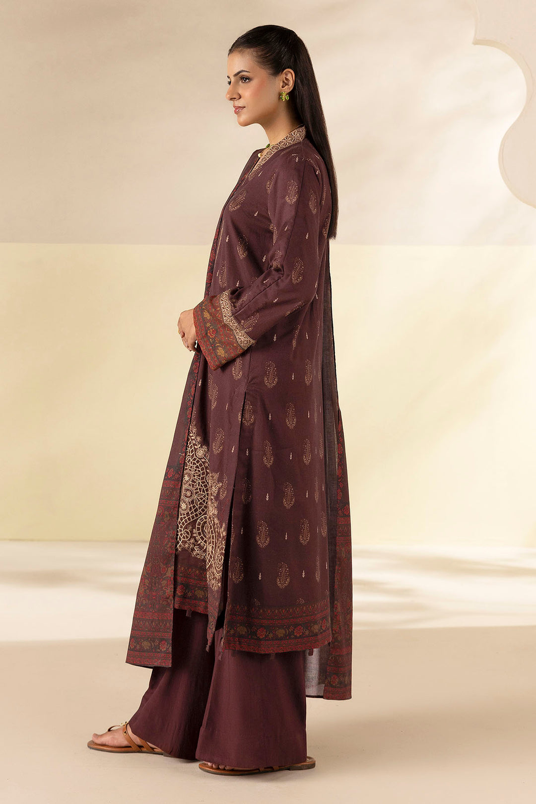 5709-MIDHA DIGITAL PRINTED LINEN UNSTITCHED