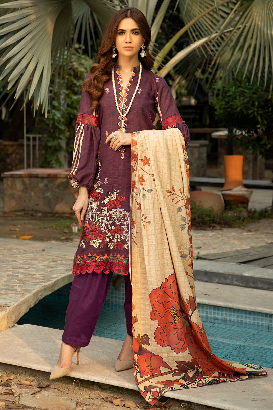 0003-POP-PARTY EMBROIDERED KHADDAR UNSTITCHED