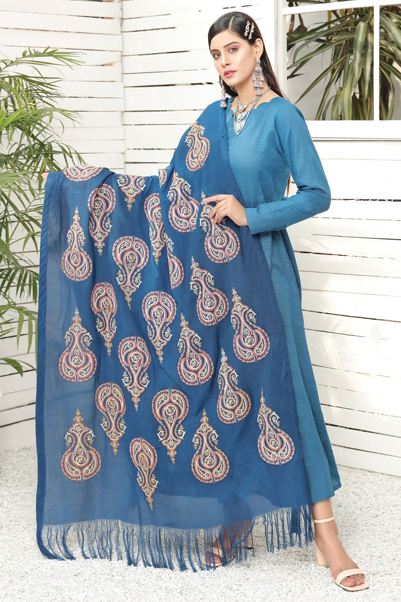 4216-Shadabagh Embroidered Wool Shawl Unstitched – Motifz