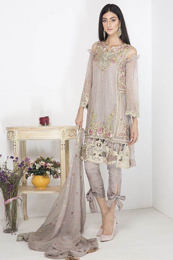 2103-IRON-GREY EMBROIDERED CRINKLE CHIFFON UNSTITCHED