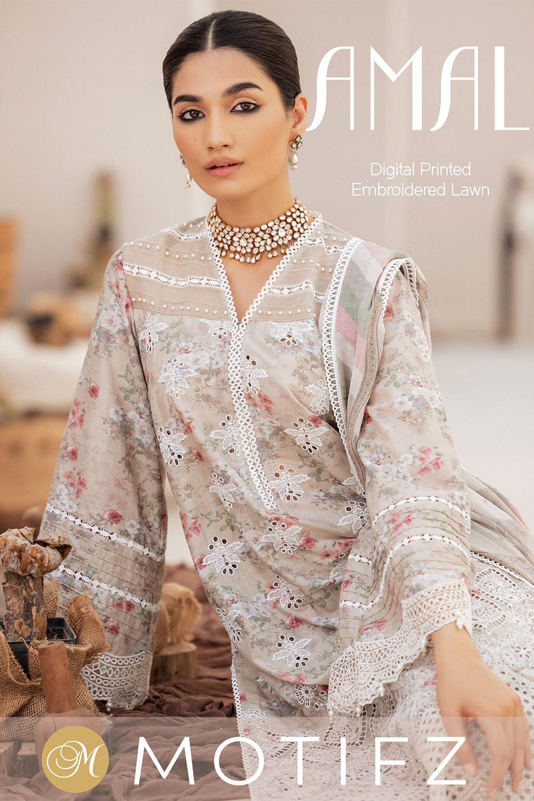2024 AMAL BY MOTIFZ DIGITAL PRINTED EMBROIDERED LAWN VOL 2