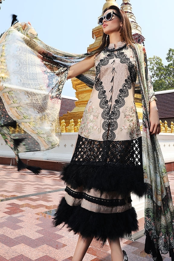 2054-MUSHROOM-GREY EMBROIDERED LAWN UNSTITCHED