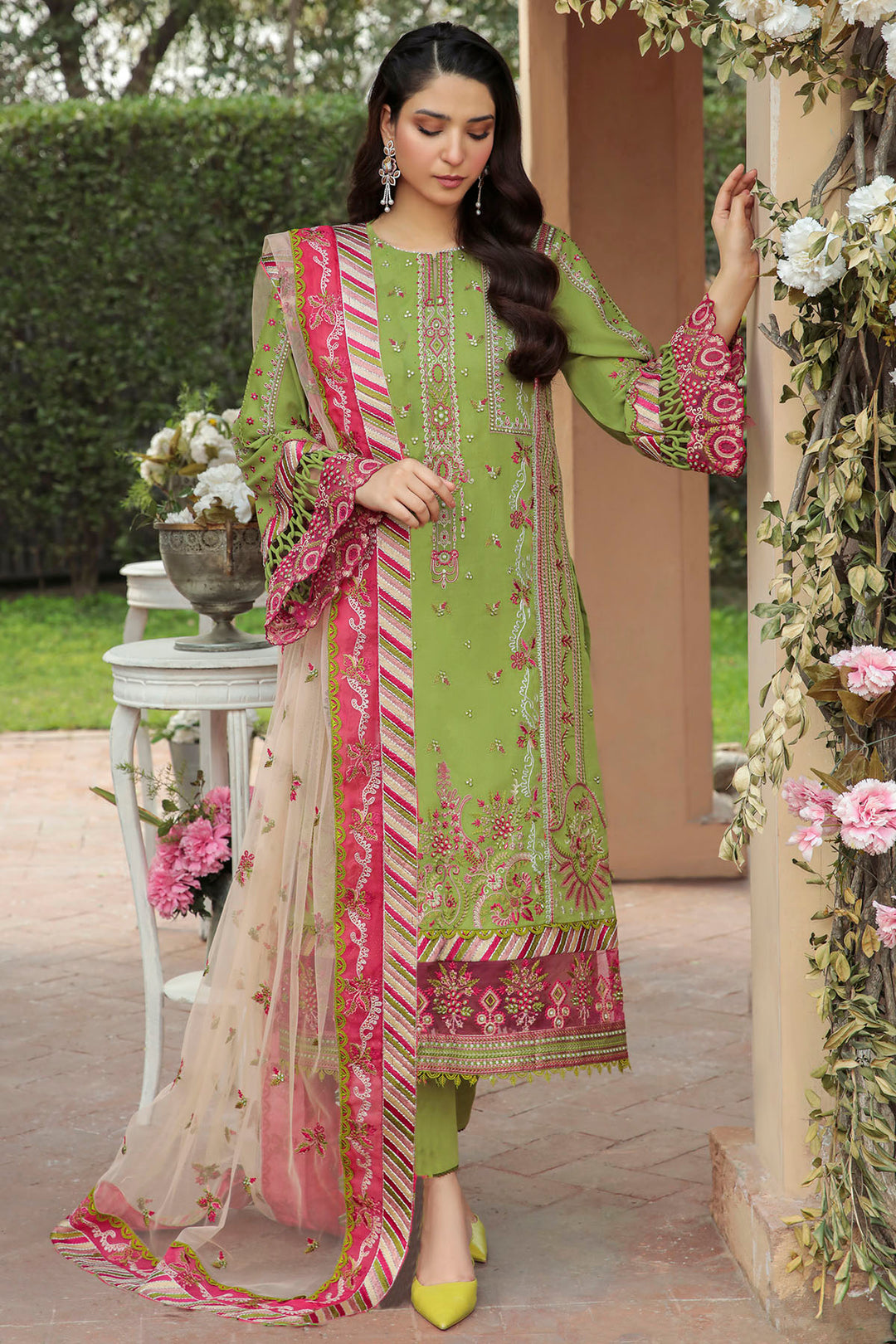3206-DELPHI EMBROIDERED LAWN UNSTITCHED