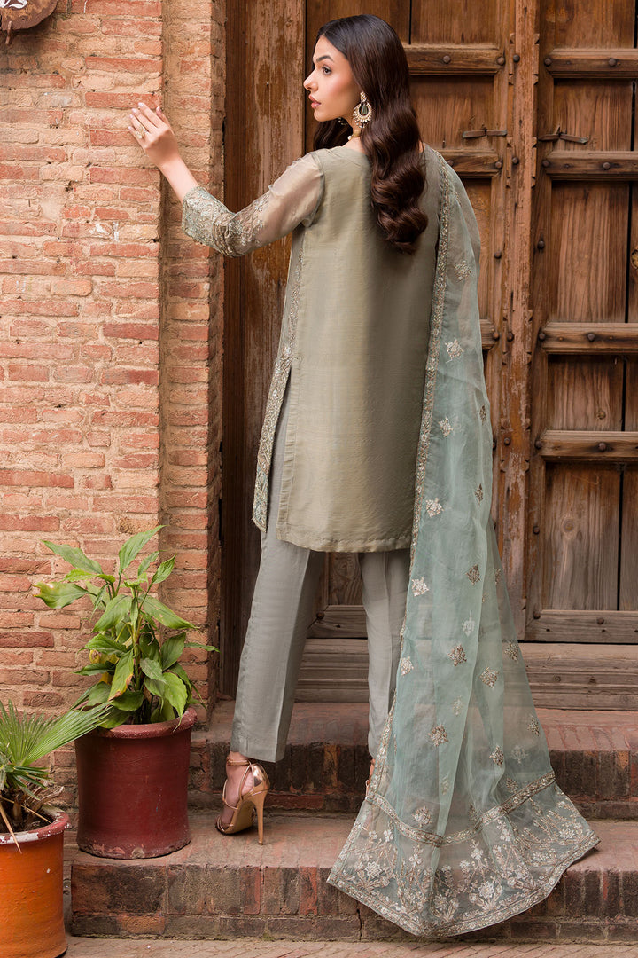 3579-BLISSFUL EMBROIDERED SILK NET STITCHED