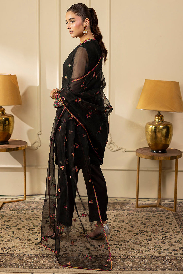 3581-NANCY EMBROIDERED SILK NET STITCHED