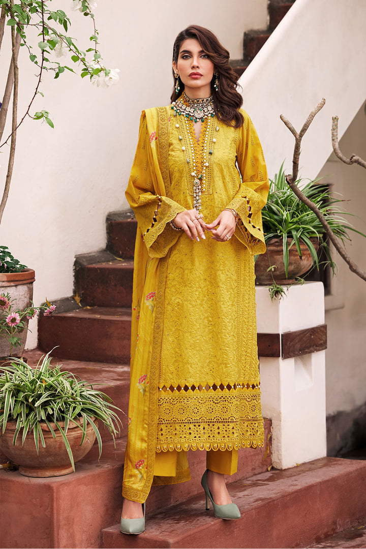3980-LARA EMBROIDERED LAWN STITCHED