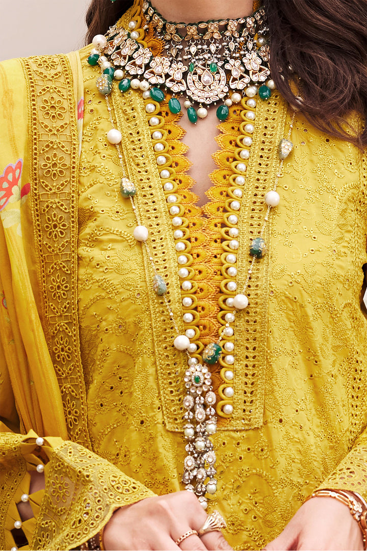 3980-LARA EMBROIDERED LAWN STITCHED