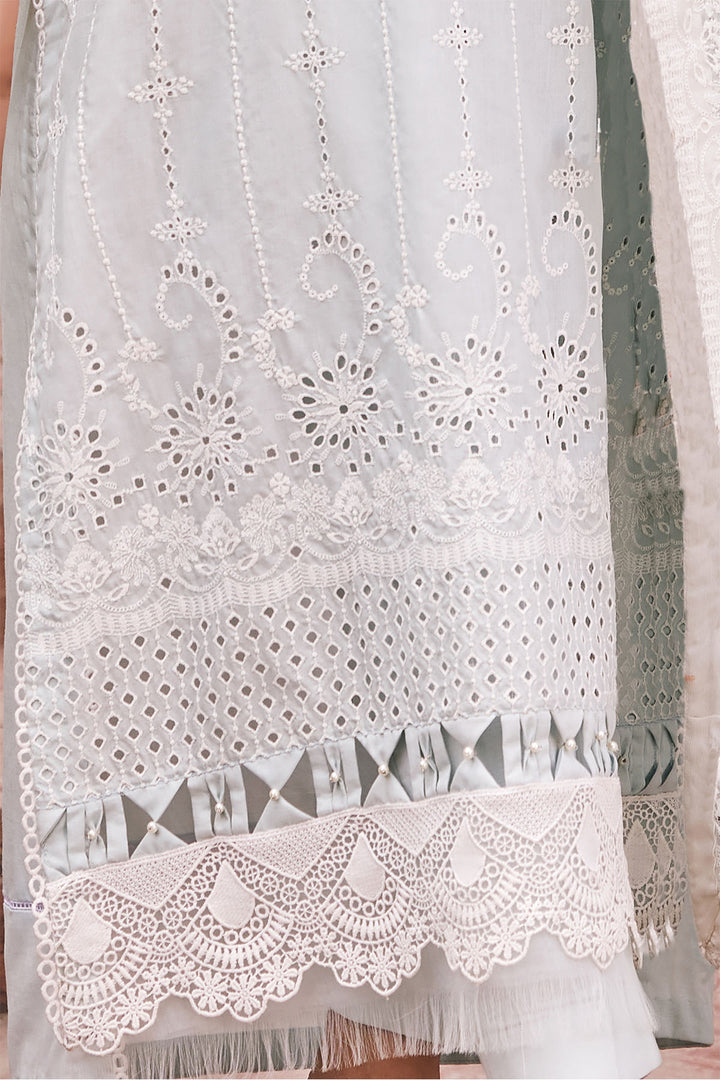 3981-NAZ EMBROIDERED LAWN STITCHED