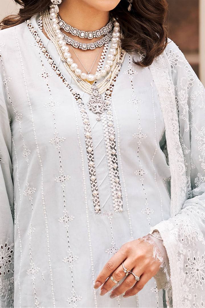 3981-NAZ EMBROIDERED LAWN STITCHED