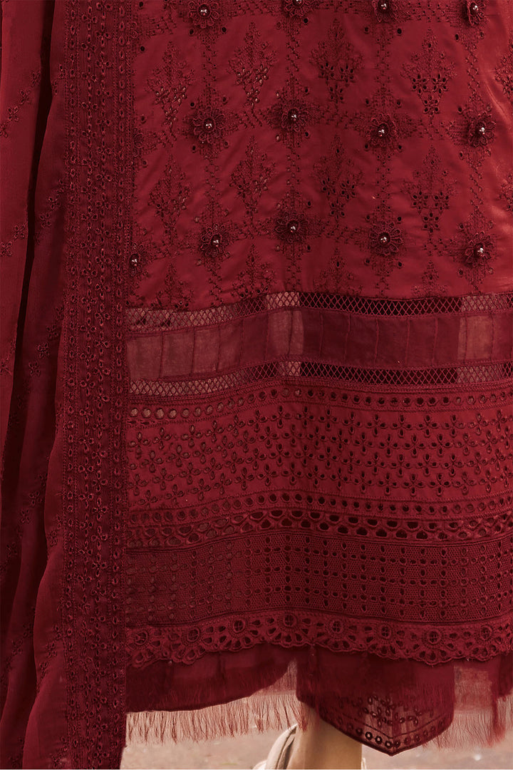 3985-RAHMA EMBROIDERED LAWN STITCHED