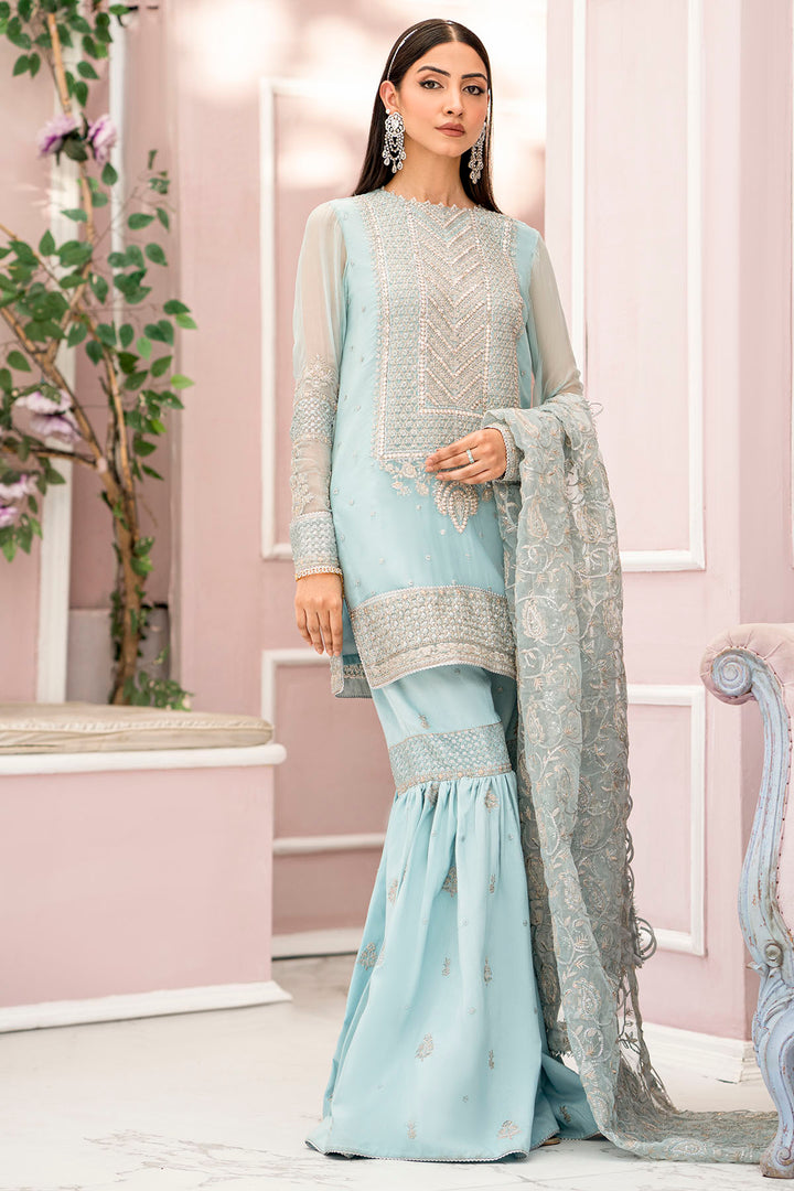 4112-ZEL EMBROIDERED BEMBERG CHIFFON UNSTITCHED