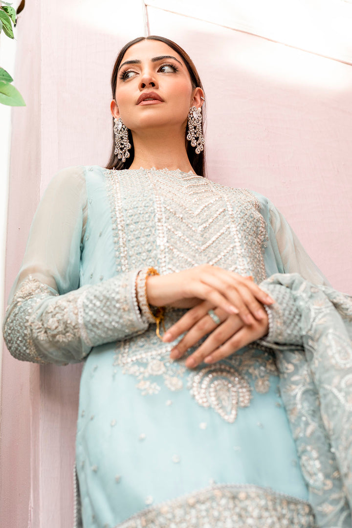 4112-ZEL EMBROIDERED BEMBERG CHIFFON UNSTITCHED