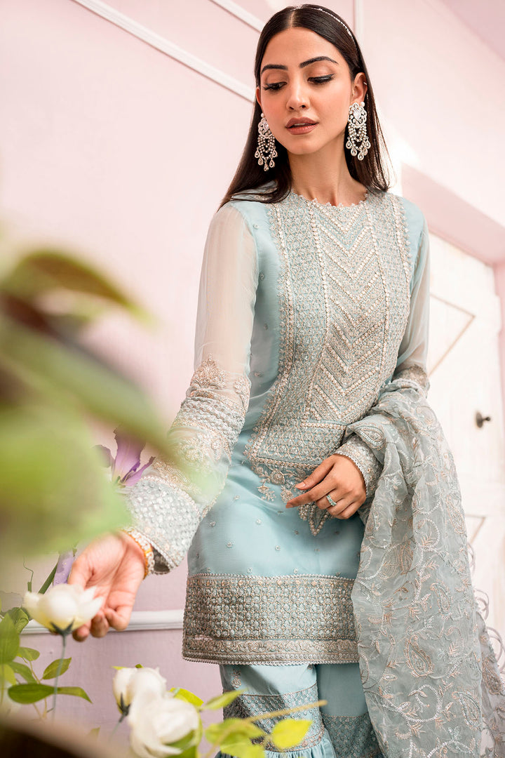 4112-ZEL EMBROIDERED BEMBERG CHIFFON UNSTITCHED