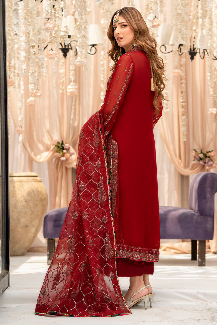 4116-YAREN EMBROIDERED BEMBERG CHIFFON UNSTITCHED