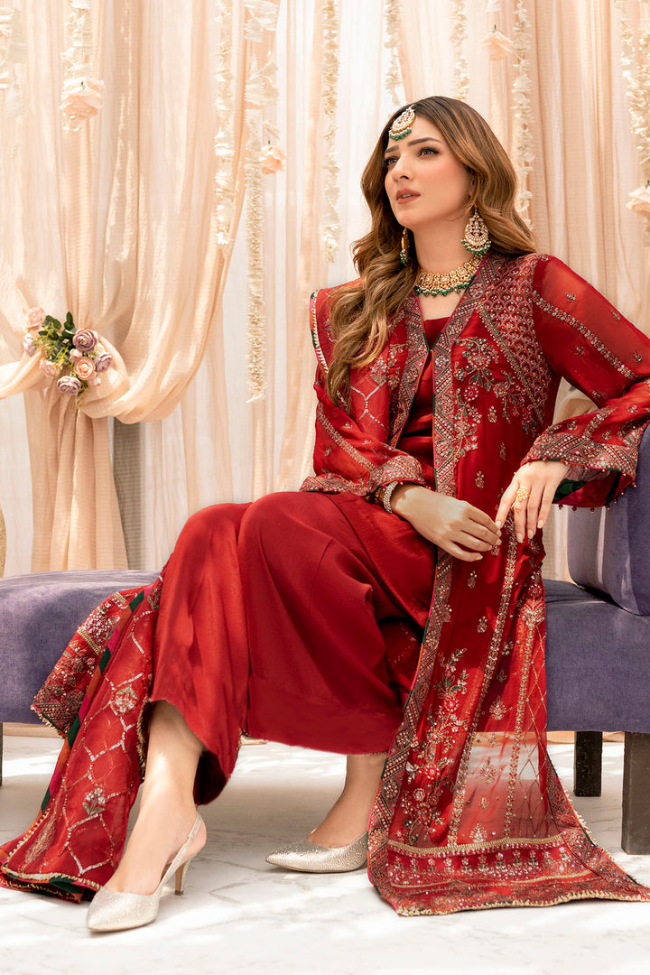 4116-YAREN EMBROIDERED BEMBERG CHIFFON UNSTITCHED