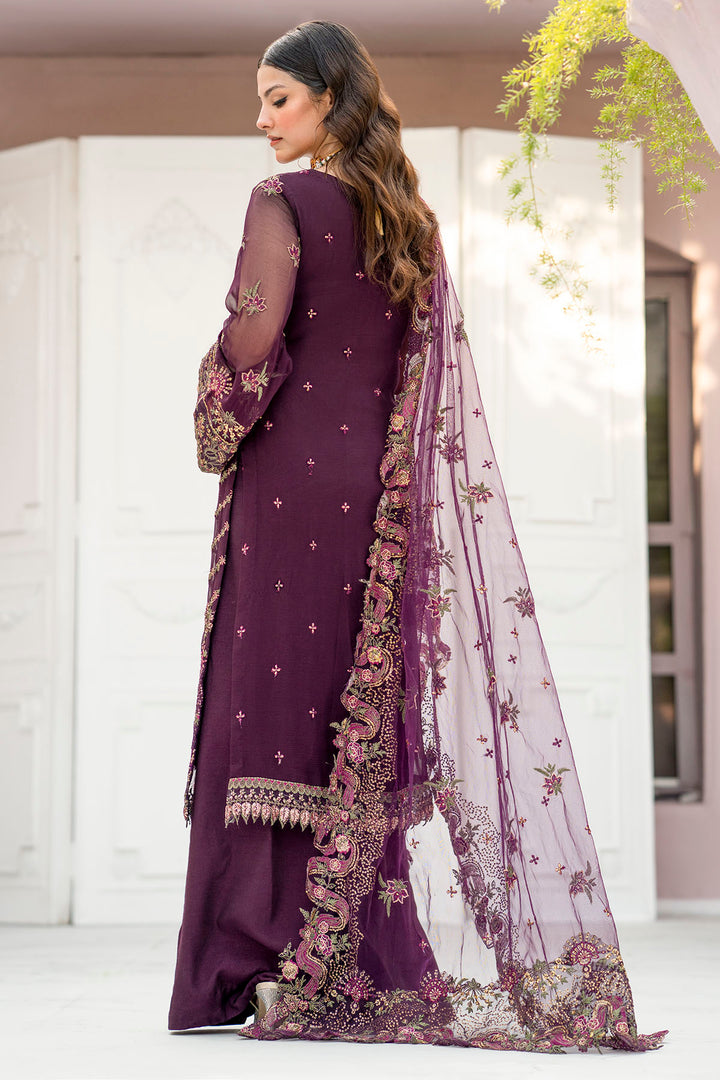 4118-CLAUDIA EMBROIDERED BEMBERG CHIFFON UNSTITCHED