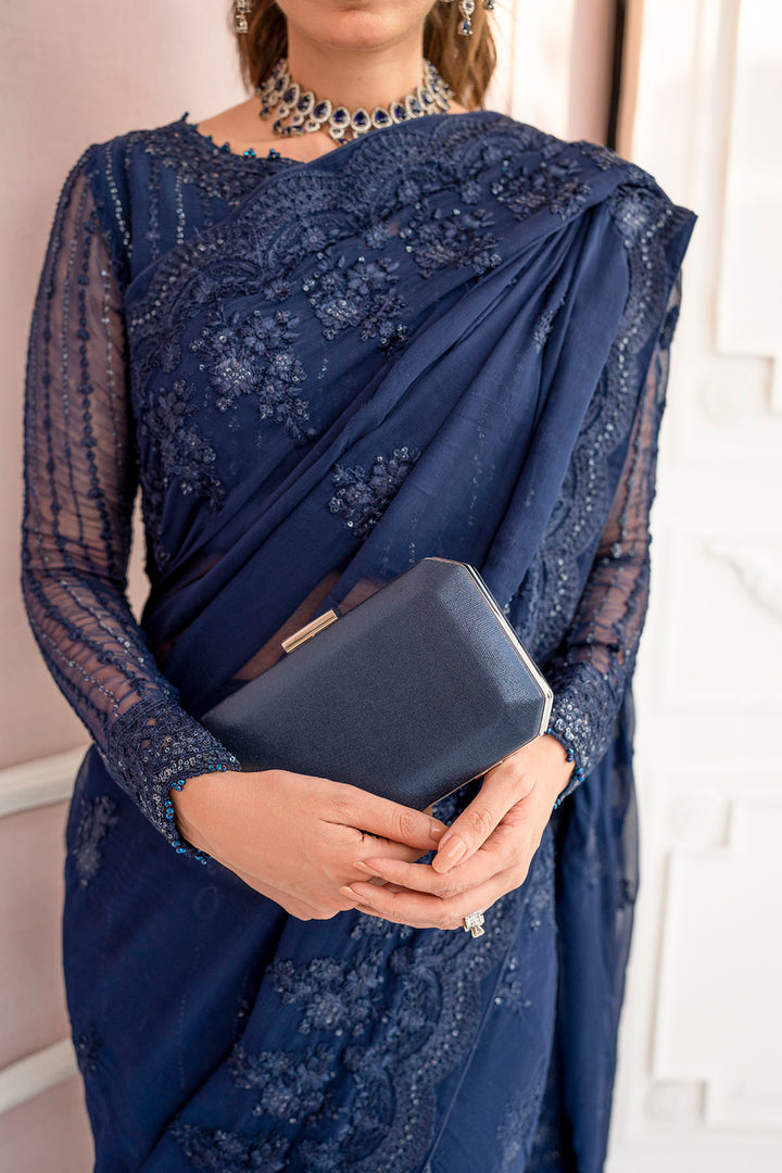 4120-CASPARA EMBROIDERED BEMBERG CHIFFON UNSTITCHED
