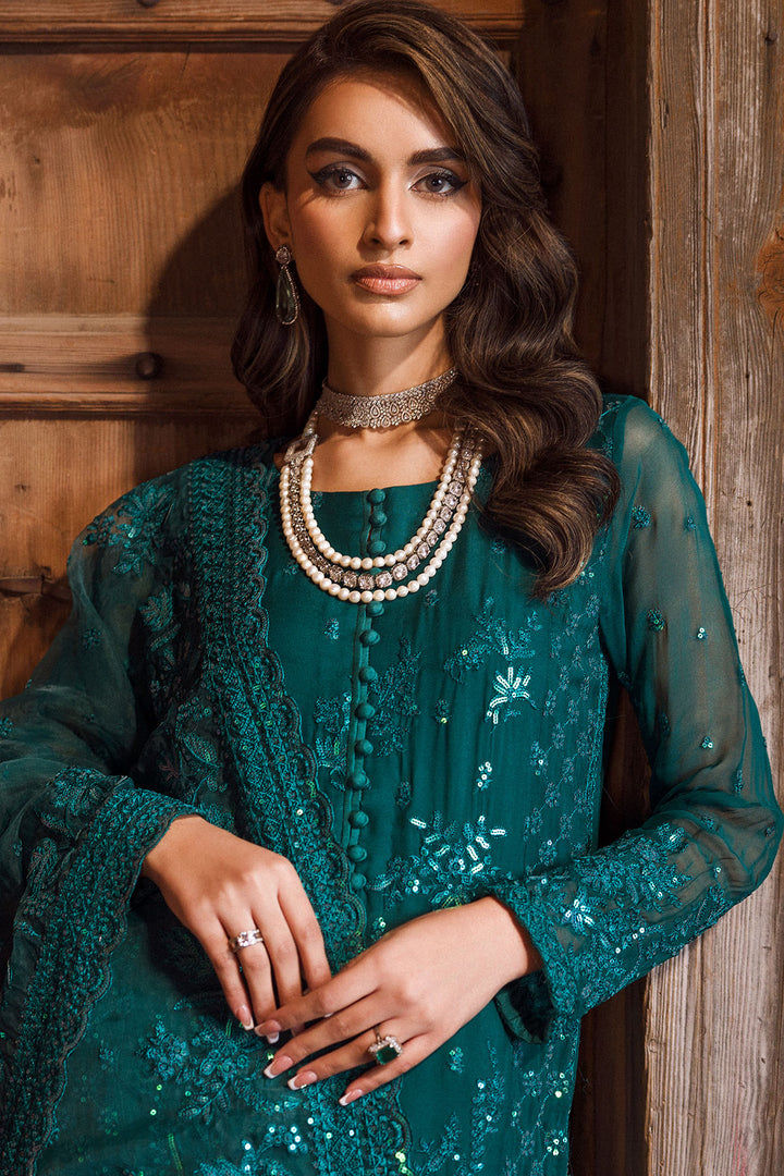 4123-ANUM EMBROIDERED SILK NET STITCHED