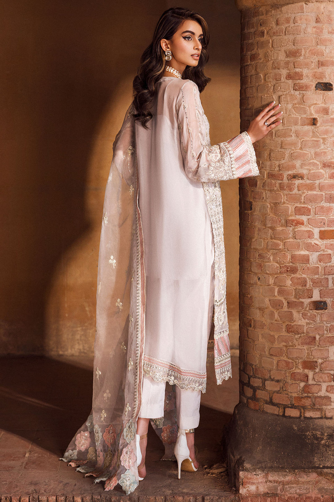 4127-ANMOL EMBROIDERED BEMBERG CHIFFON STITCHED