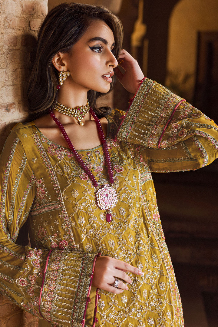 4129-BAKHTAWAR EMBROIDERED BEMBERG CHIFFON STITCHED
