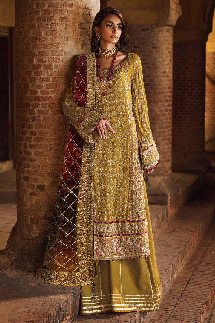 4129-BAKHTAWAR EMBROIDERED BEMBERG CHIFFON STITCHED