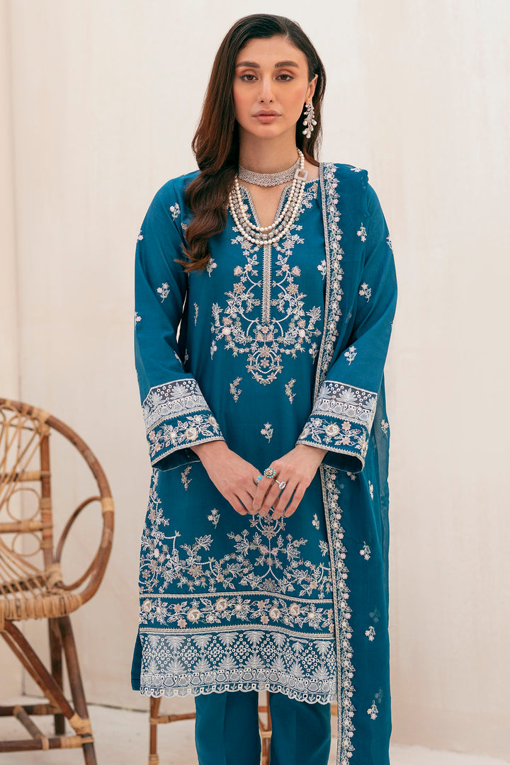 4152-LUNA EMBROIDERED LAWN STITCHED