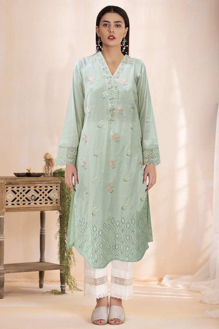 4225-HELAI EMBROIDERED LAWN STITCHED