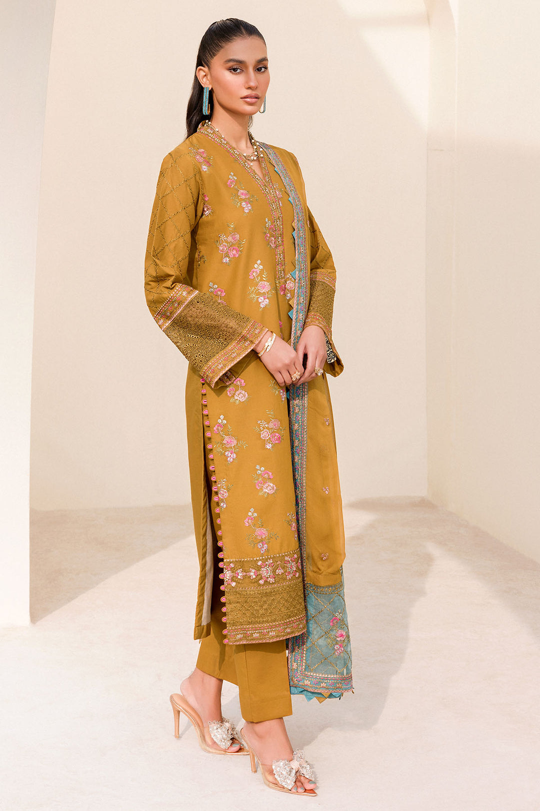 4231-ELMAS EMBROIDERED CAMBRIC UNSTITCHED