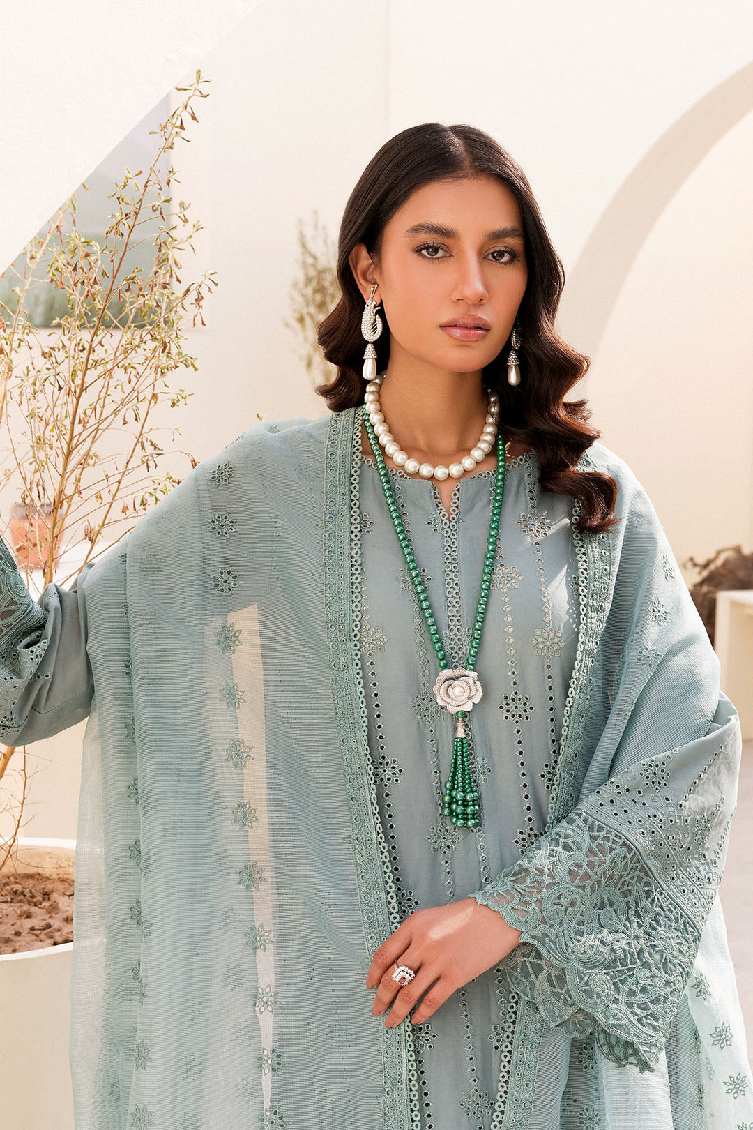 4236-SARENA EMBROIDERED CAMBRIC STITCHED