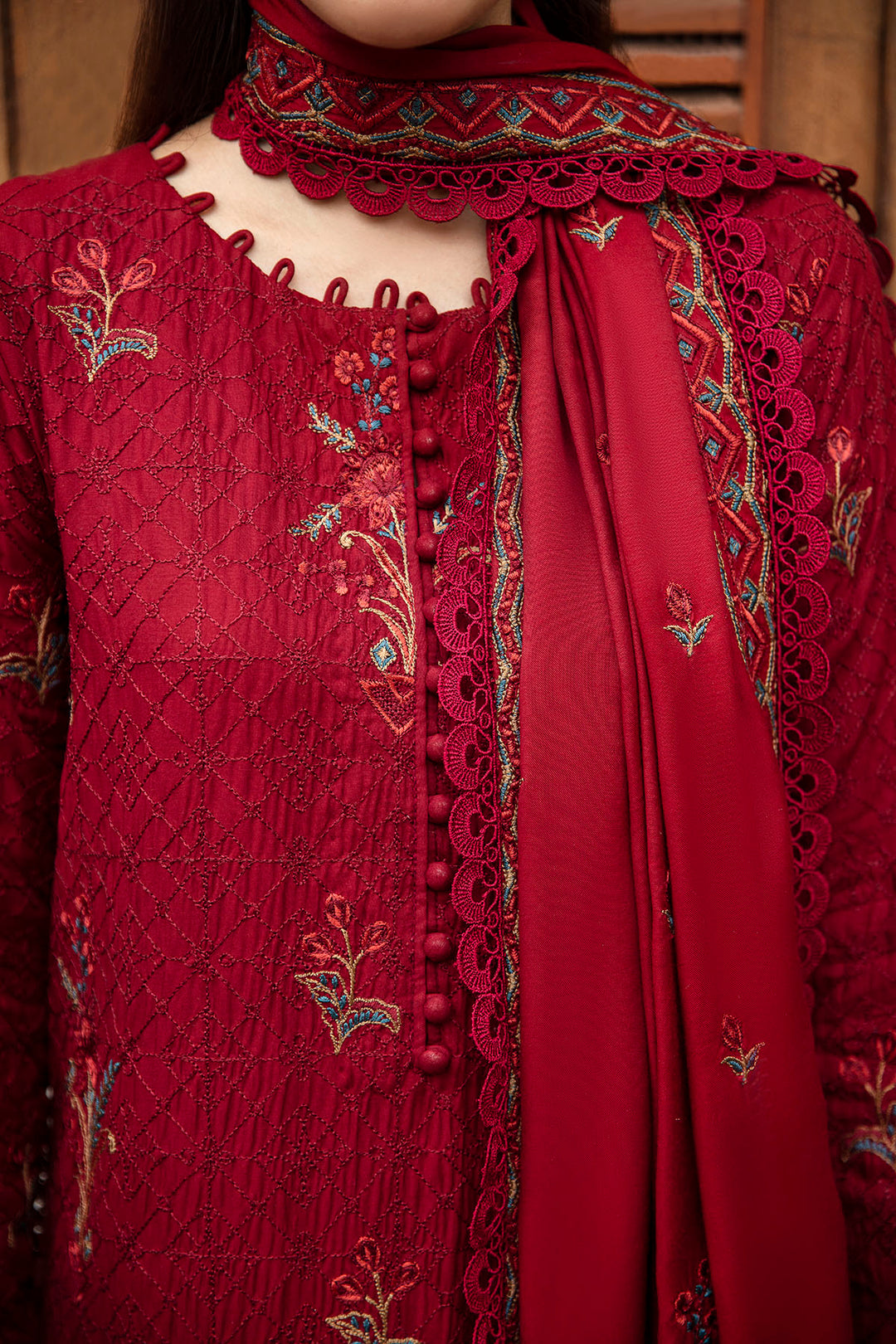 4272-MAPLE EMBROIDERED LINEN UNSTITCHED