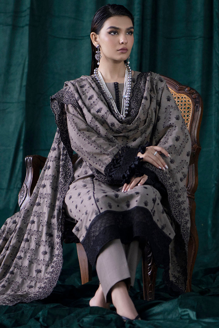 4352-ELIF EMBROIDERED KHADDAR UNSTITCHED