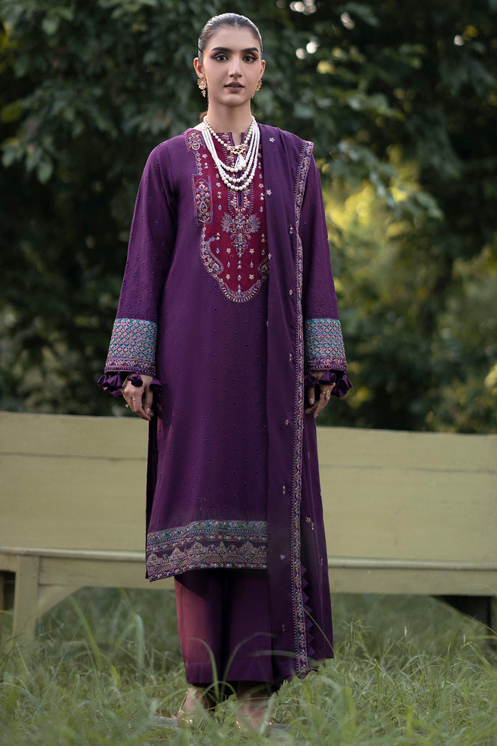 4356-ZIVA EMBROIDERED KHADDAR UNSTITCHED