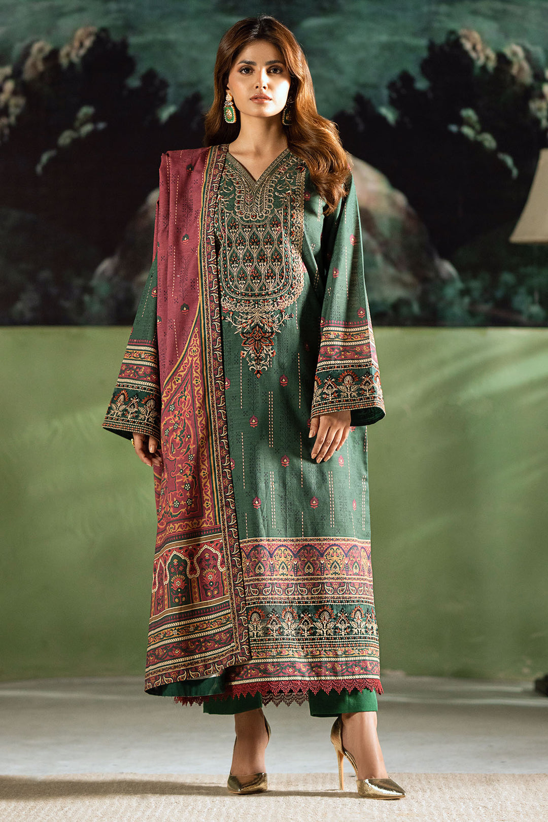 4383-ZEHNASEEB DIGITAL PRINTED KHADDAR UNSTITCHED