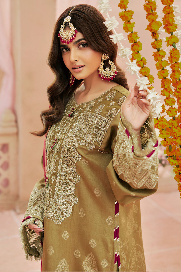 4392-RAAT-KI-RANI EMBROIDERED JACQUARD STITCHED