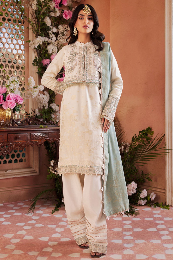 4398-DURE-SAMEEN EMBROIDERED JACQUARD STITCHED