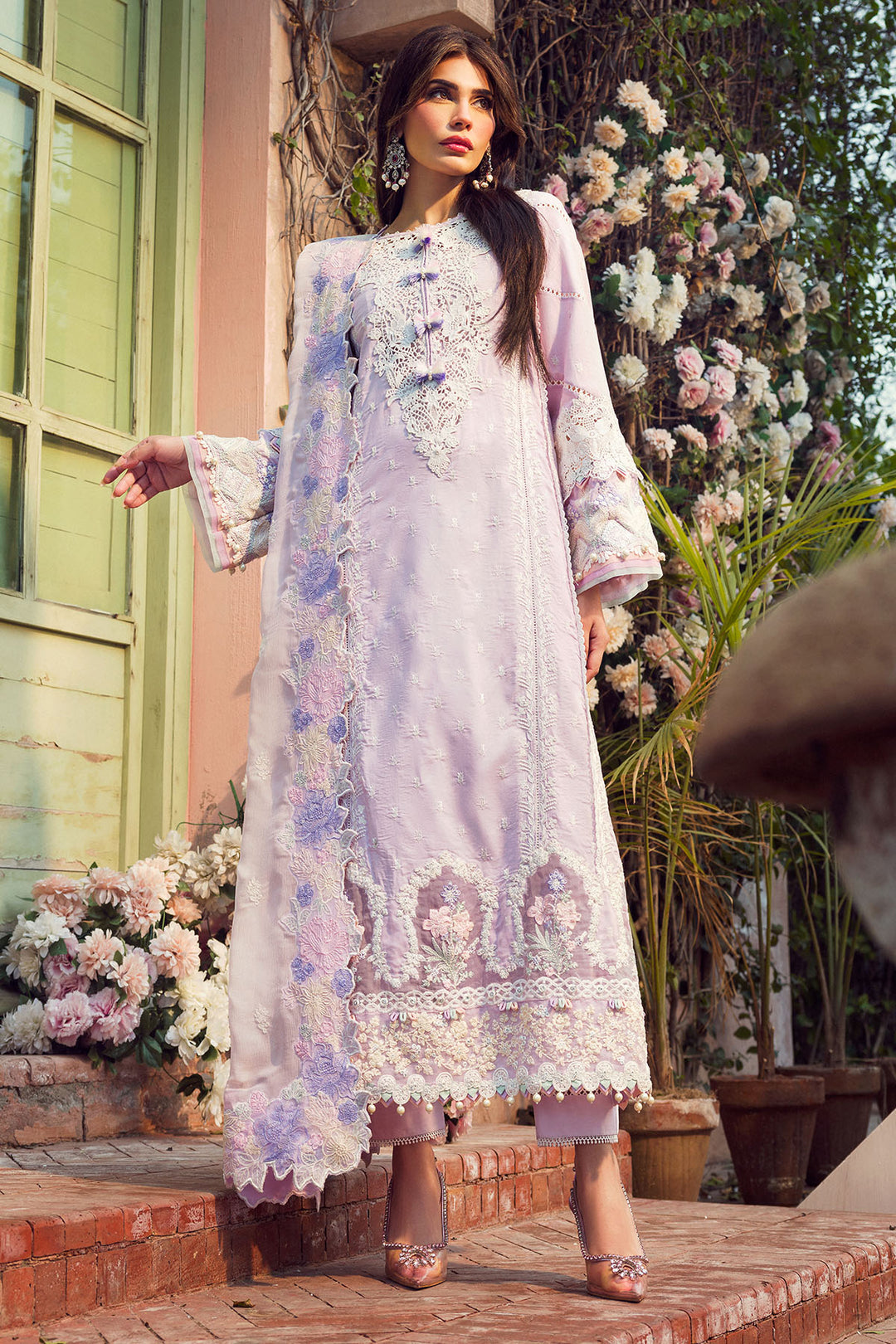 4421-RANIA EMBROIDERED LAWN STITCHED