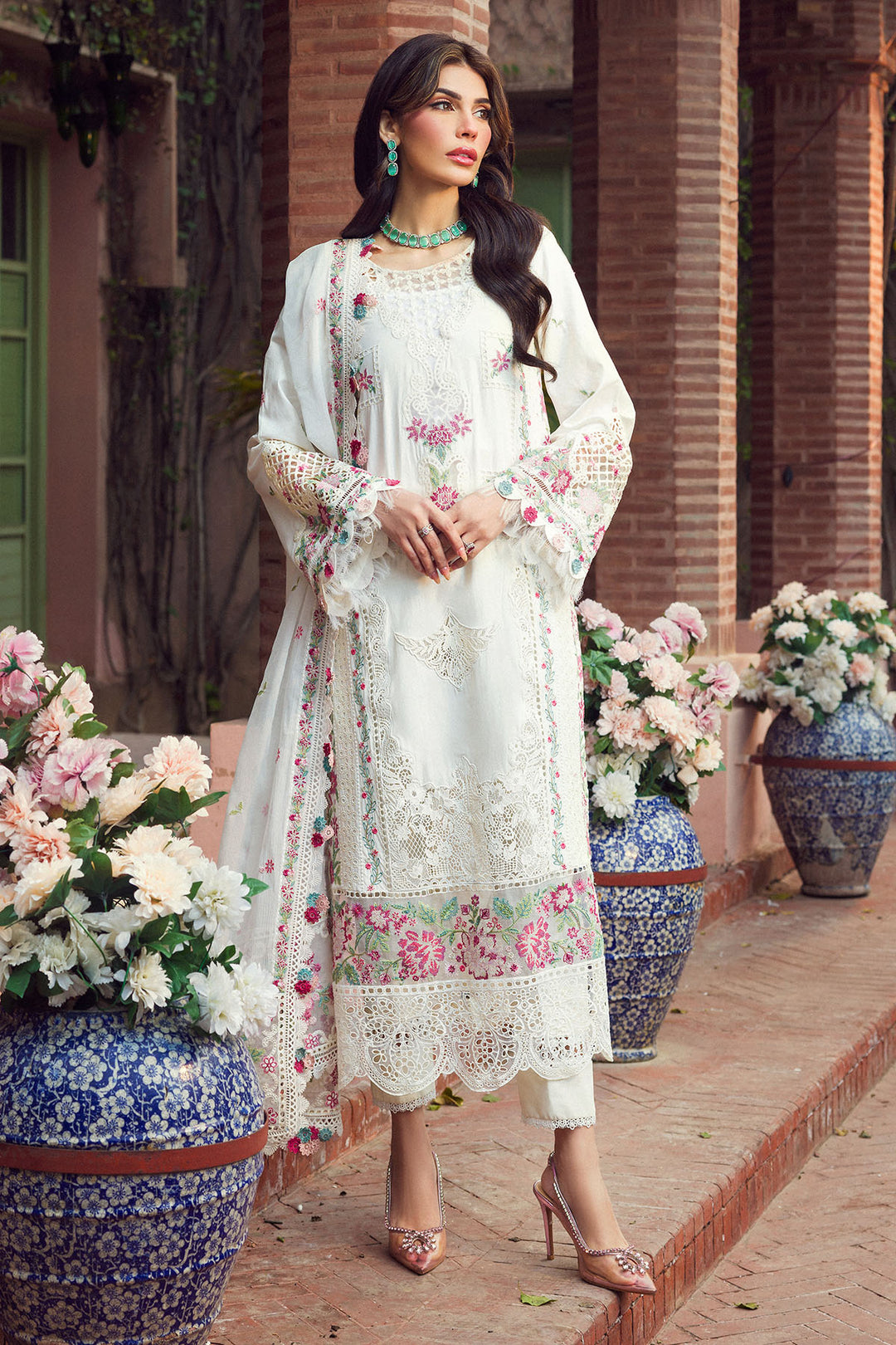 embroidered lawn dresses Embroidered Lawn - women's 3 piece suit