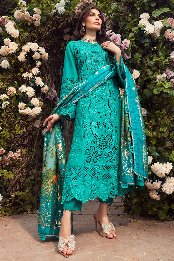 4430-SANOBAR EMBROIDERED LAWN STITCHED