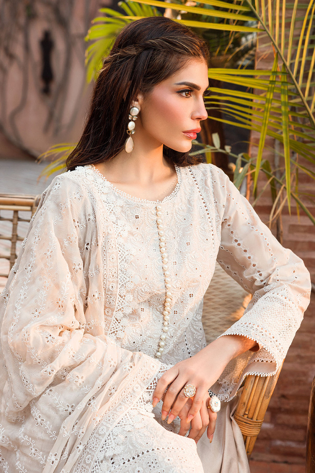 4434-SHABNAM EMBROIDERED LAWN STITCHED