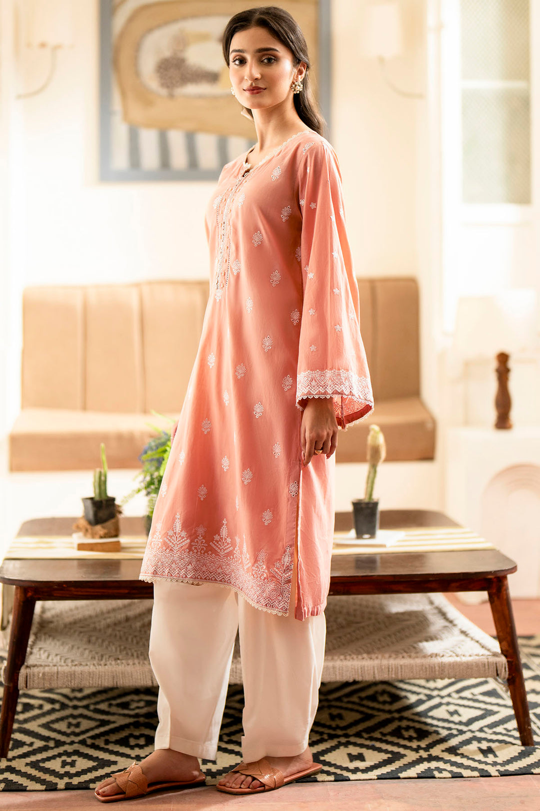 4491-AANA EMBROIDERED CAMBRIC STITCHED