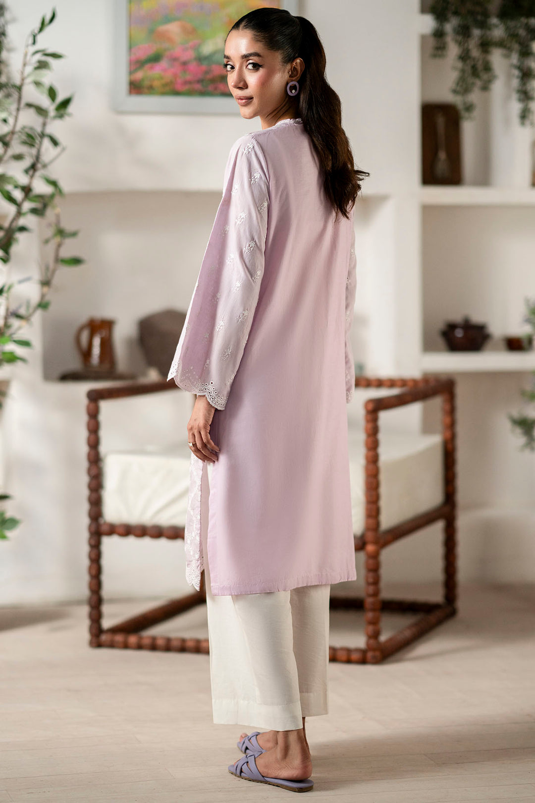 4497-SALAMAH EMBROIDERED CAMBRIC STITCHED