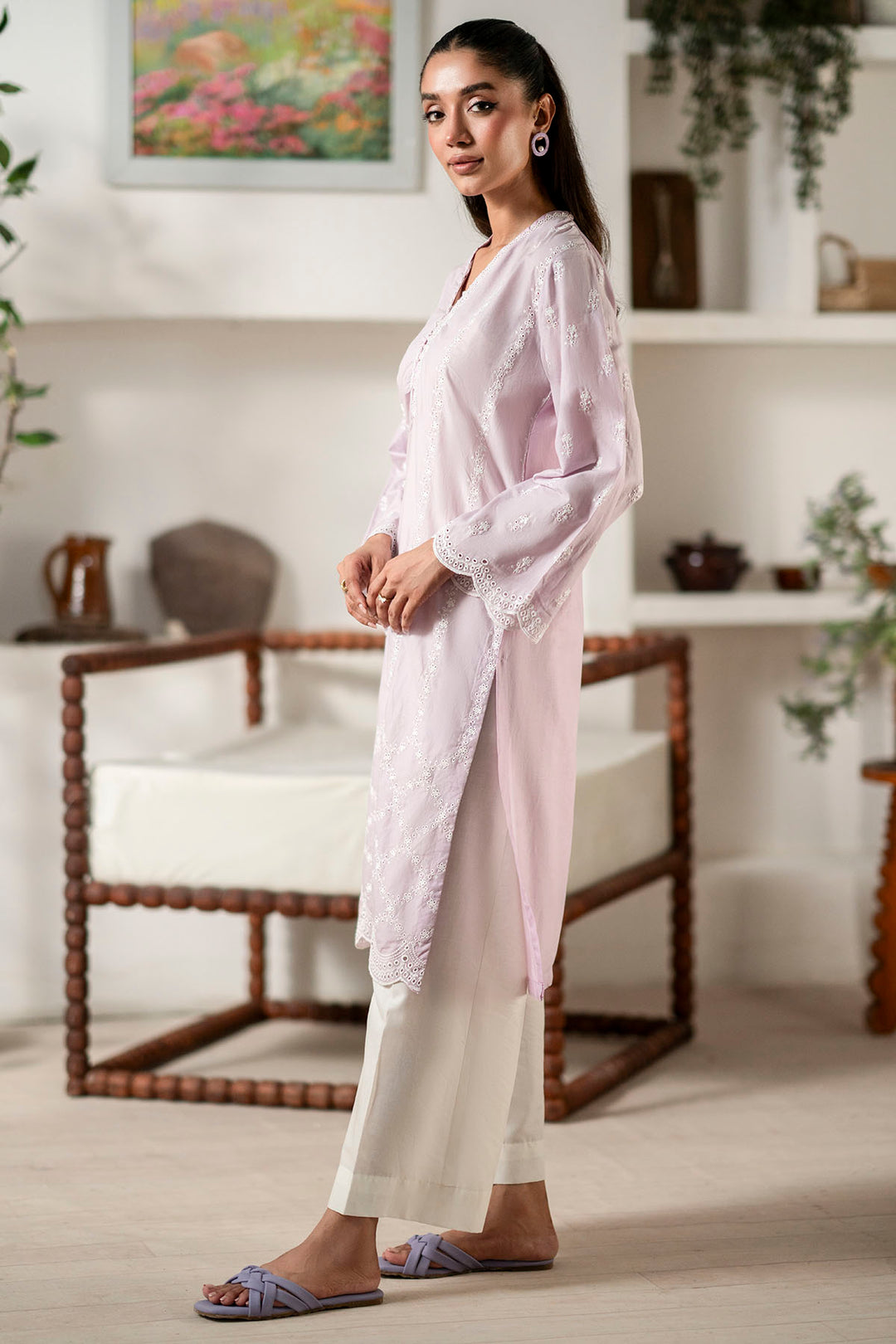 4497-SALAMAH EMBROIDERED CAMBRIC STITCHED