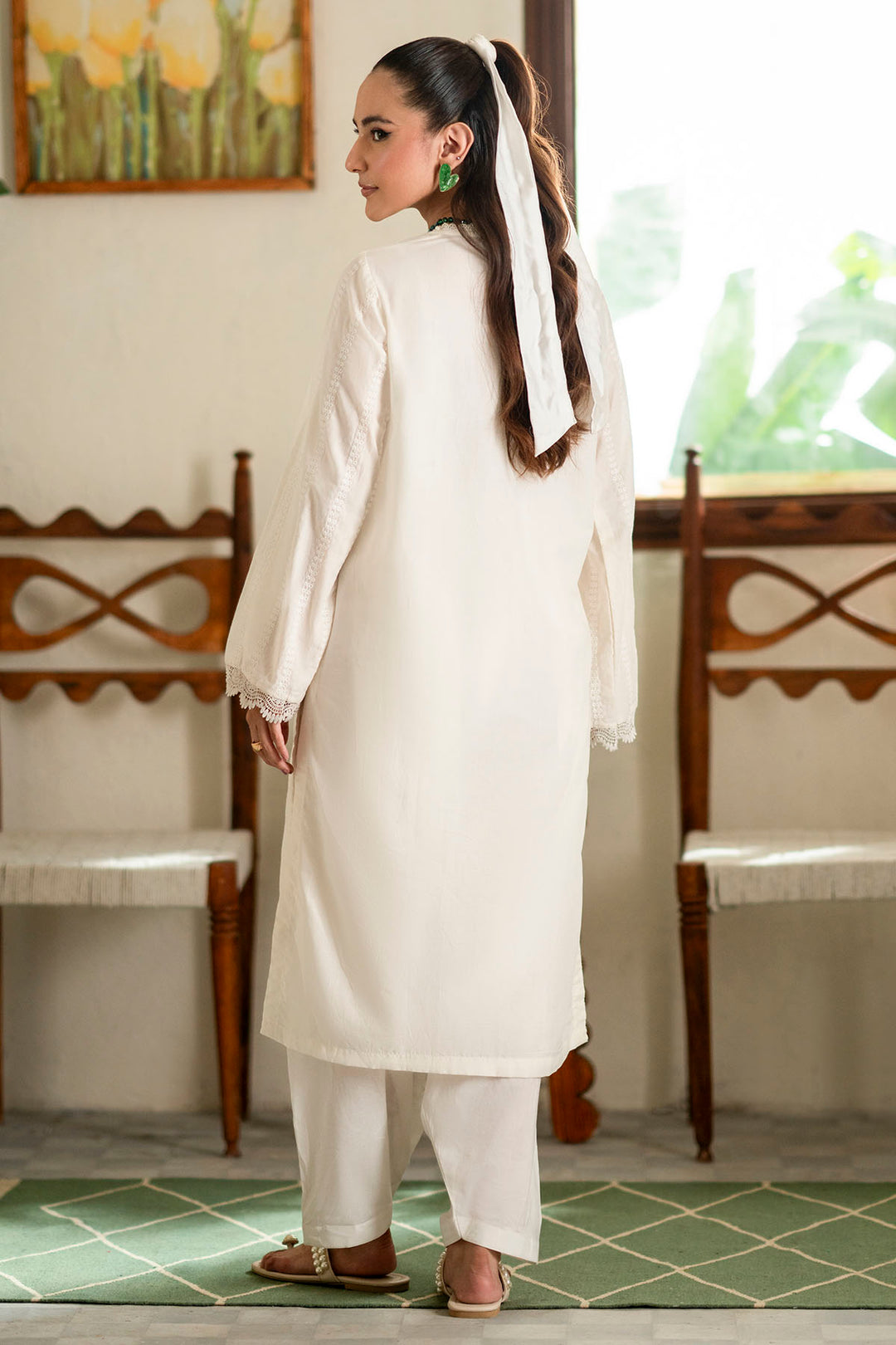 4498-SAFA EMBROIDERED CAMBRIC STITCHED