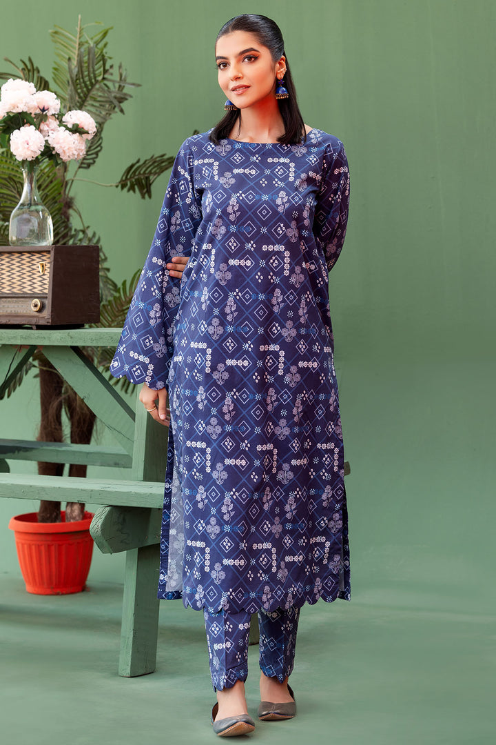 4554-LEELA DIGITAL PRINTED LAWN STITCHED