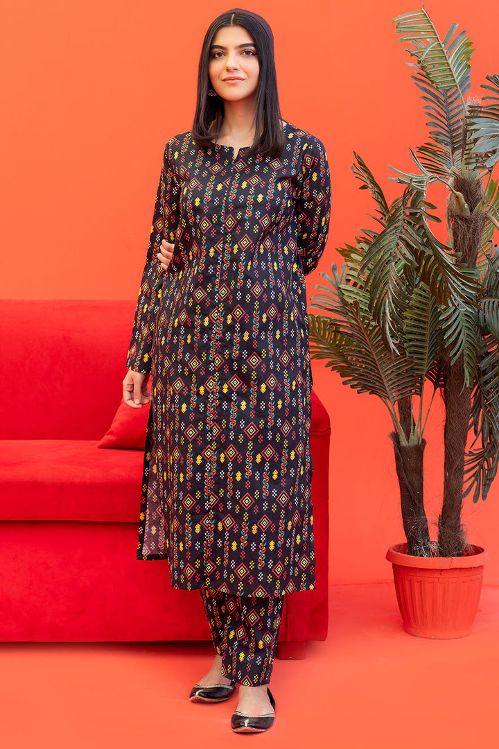 4565-ORCHID DIGITAL PRINTED LAWN STITCHED