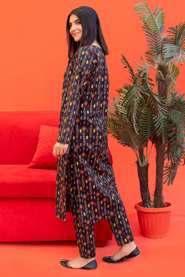 4565-ORCHID DIGITAL PRINTED LAWN STITCHED